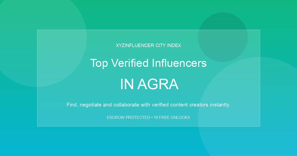 Top Verified Influencers in Agra