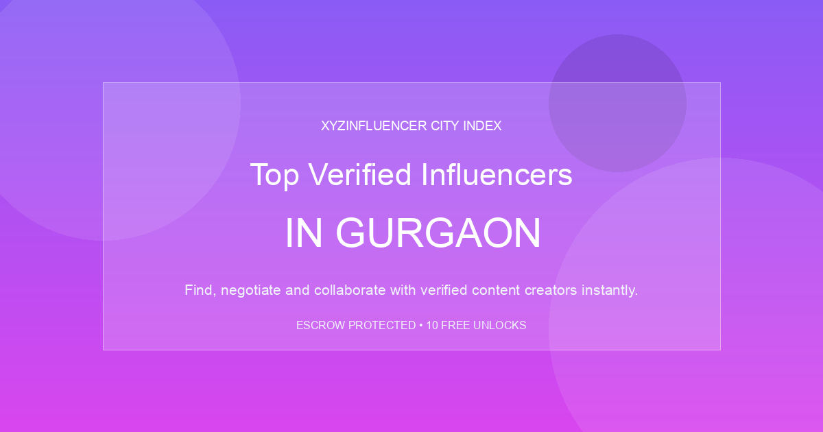 Top Verified Influencers in Gurgaon