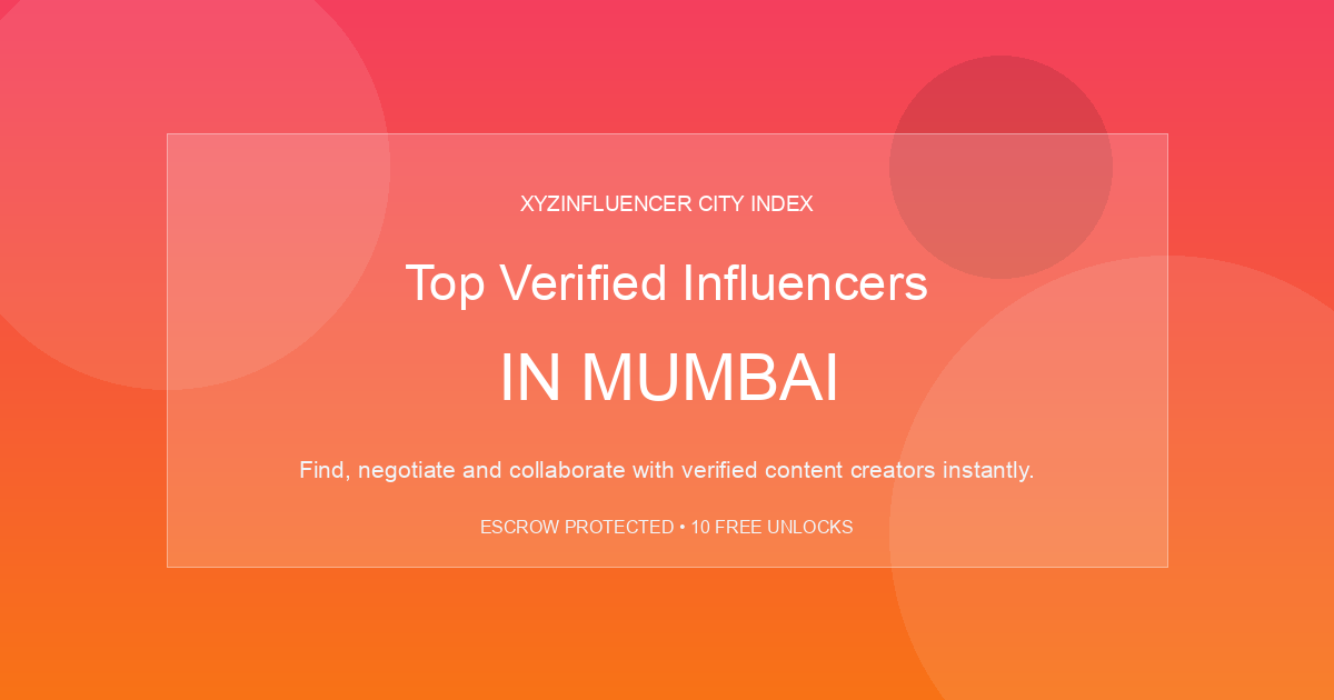 Top Verified Influencers in Mumbai