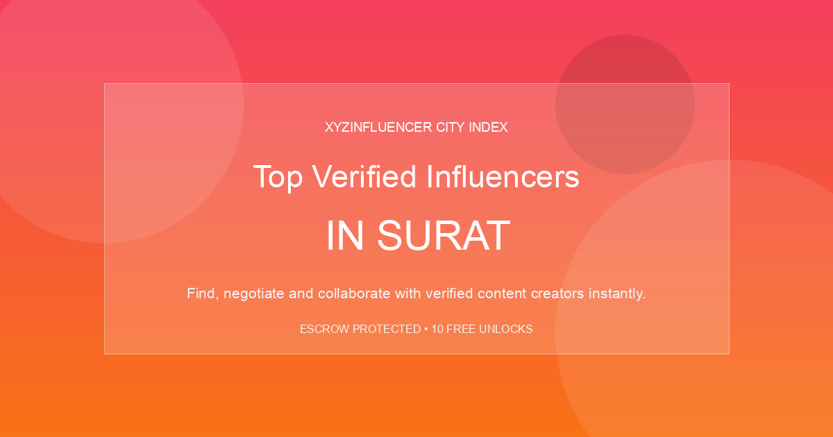 Top Verified Influencers in Surat
